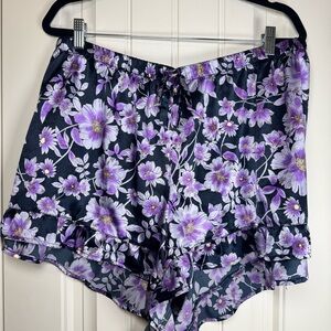 Adore Me Purple Floral Sleep Shorts - Women’s 3XL